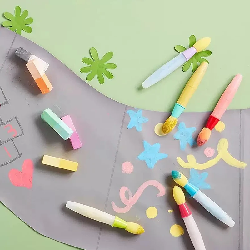 보도 분필 페인트 브러시, 3팩 DIY 세척 가능한 페인트 브러시 대량, 브러시에 물을 추가하고 세척 가능, 청소가 용이함