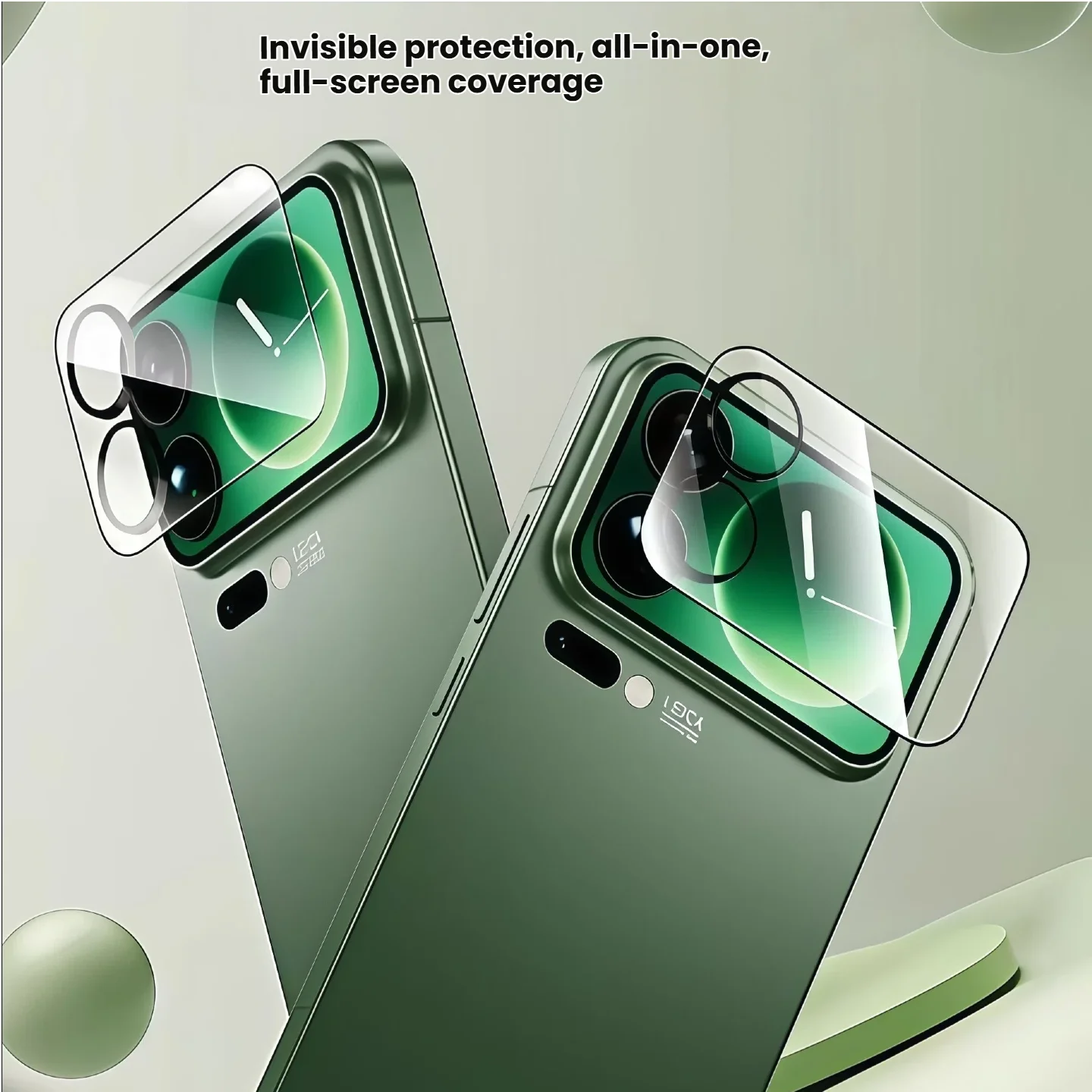 Premium Anti-Shatter Full Coverage Tempered Glass Screen Protector with Camera Lens and Back Protection