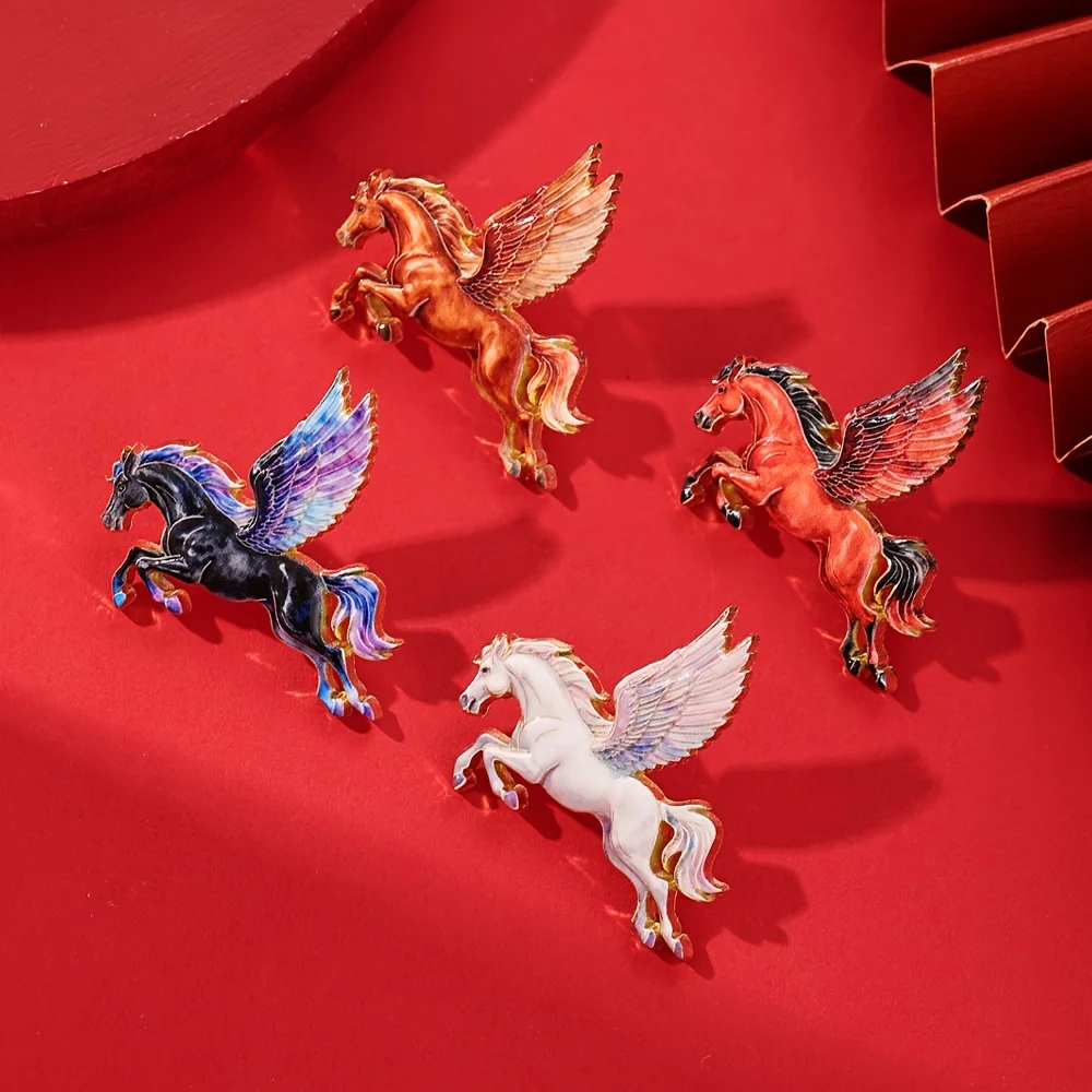 Elegant Horse Enamel Pin | Fashionable Animal Brooch & Lapel Badge Jewelry Gift