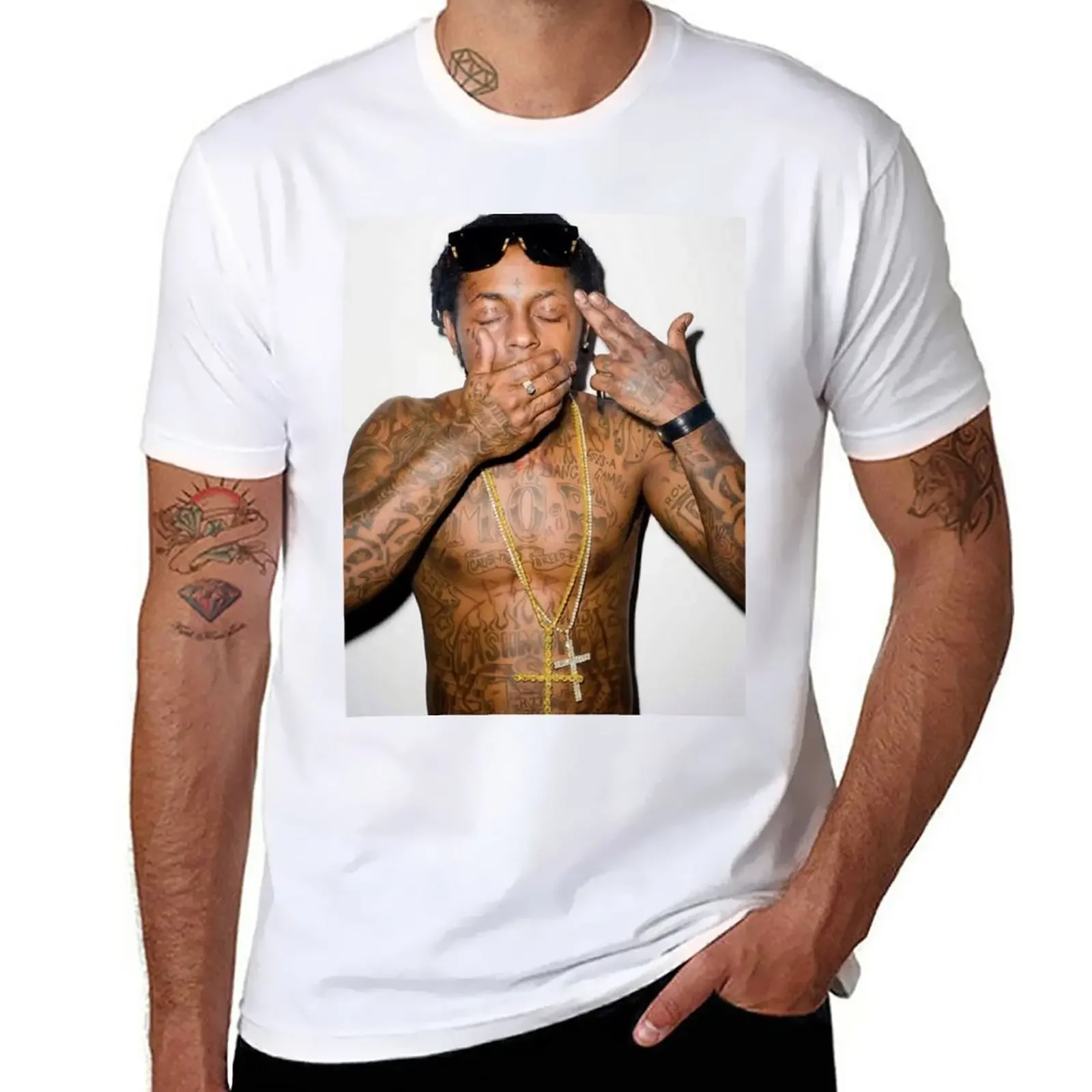 

smoke wayne gun T-Shirt boys animal print blacks new edition men t shirts