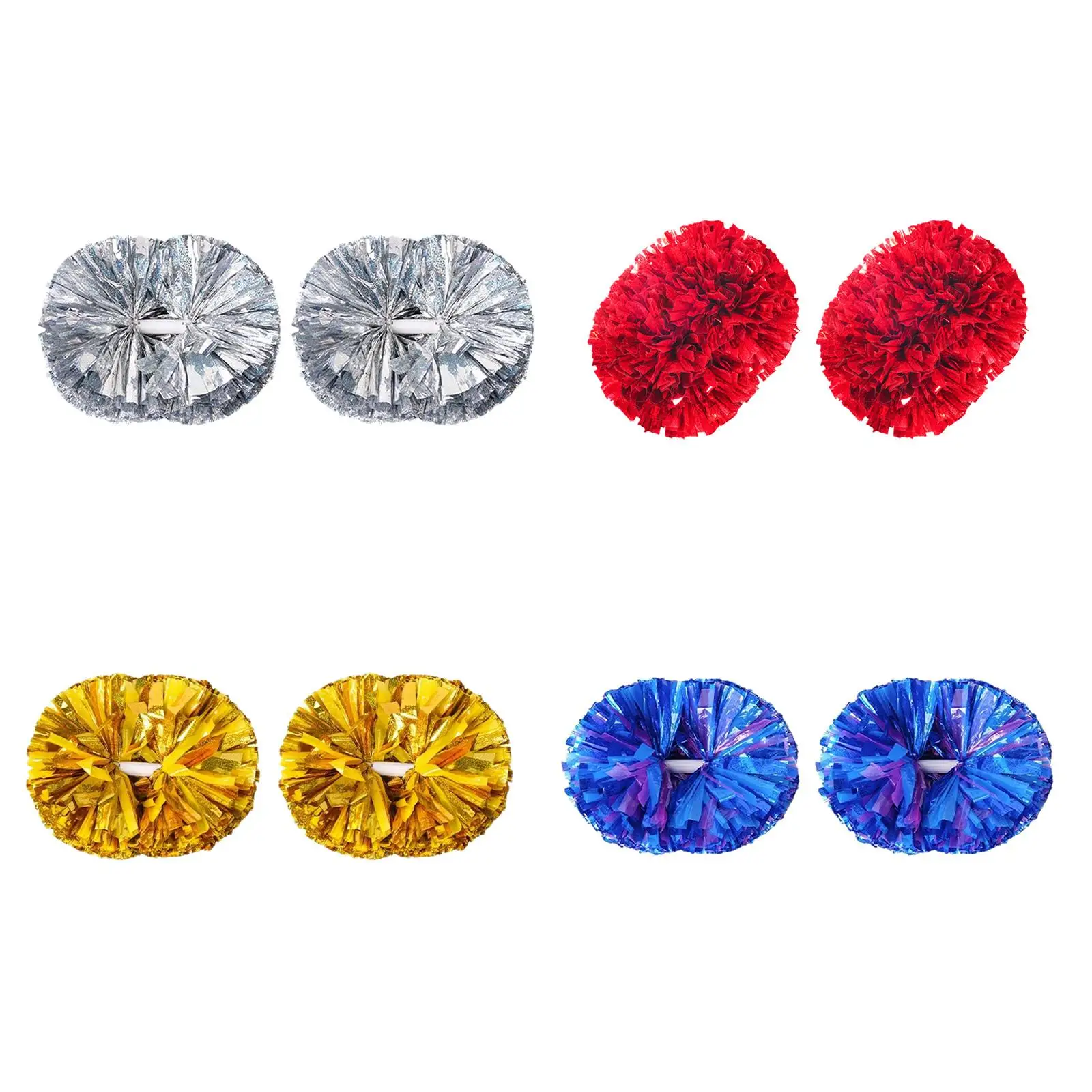 2 Pieces Cheerleading Pom Poms Professional for Team Cheering Squad pompoms for Games Competition Sports Stage Performance Dance