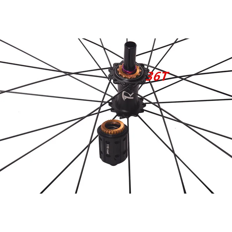 700C RUJIXU 36T Ratchet Road Bike Wheelset Depth 30/40/50mm