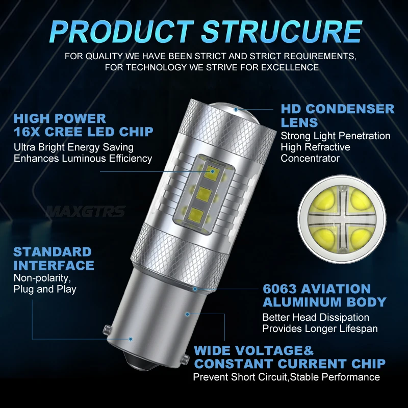 High Power 30W CANBUS Cree chip 1156 LED Turn Signal Lights white pack of 2pcs LTD. Guangzhou Liangjie Automobile Accessories CO High Power 30W CANBUS Cree chip 1156 LED Turn Signal Lights white pack of 2pcs LTD. Guangzhou Liangjie Automobile Accessories CO