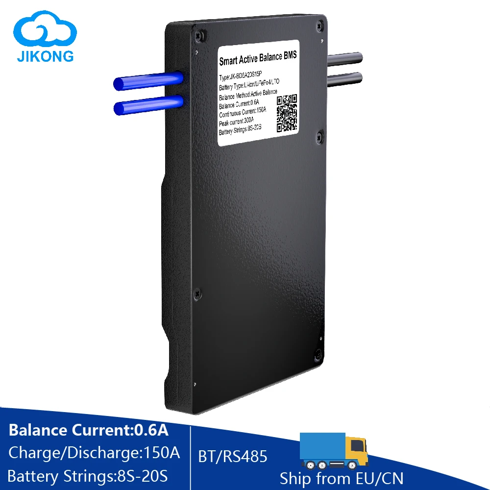 

JIKONG Smart balance BMS Li-Ion Lto lifepo4 18650 battery Continuous output current 40A 60A 80A 100A 120A 150A with Bluetooth