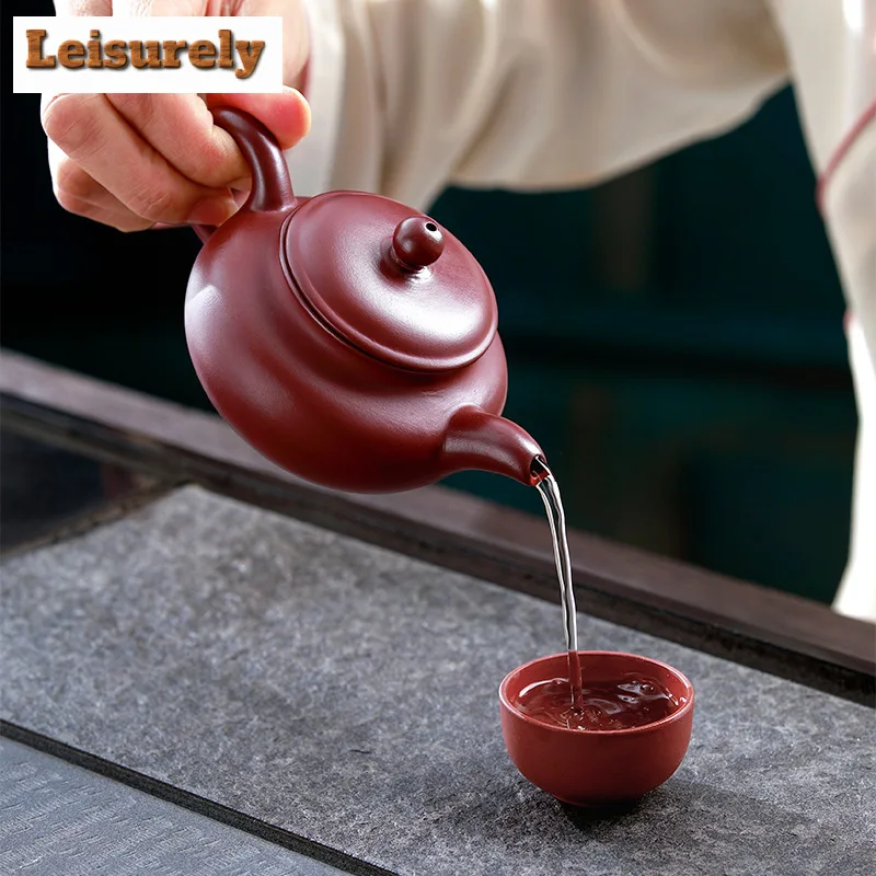 130ML Small Capacity Chaozhou Purple Clay Teapot Senior Craftsman Handmade Raw Or Kettle Tea Brewing Pot Zisha Tea (just Teapot)