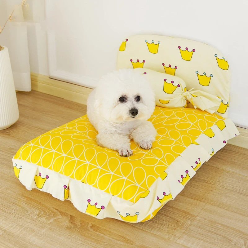 

Cotton Warm Princess Cat Bed Detachable Pet Bed Soft Cat Dog Sofa Comfortable Cat Nest Pet Accessories