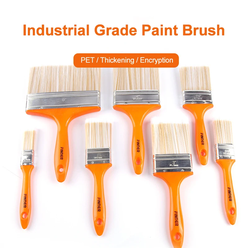 Wall painting brush trimming paint brush paint roller brush home improvement special wall paint brush home decorative oil painting brush tools abs handle pet soft bristles cleaning