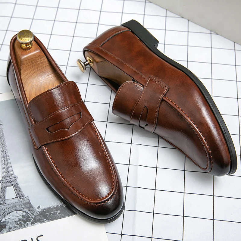 Men's Dress Shoes Trend Casual Business Leather