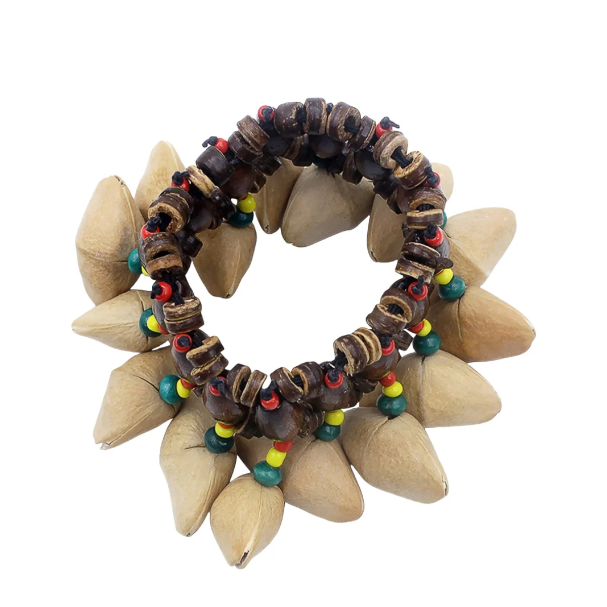 Miwayer Handgefertigtes Armband aus Nuss-Muschel im afrikanischen Stammesstil, Handglocke/für Djembe African Drum Conga Percussion-Zubehör – Detail 7