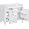 36 in Bathroom Vanity Without Sink,Modern Bathroom Storage Cabinet with 2 Drawers and a Tip-Out Drawer,Solid Wood Frame, (White) 3