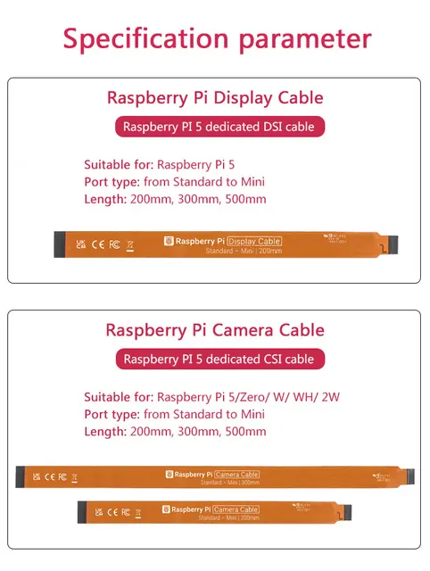 Cavo Telecamera Raspberry Pi EB82187 - 200mm Per Modelli Standard E Mini - Foto 8