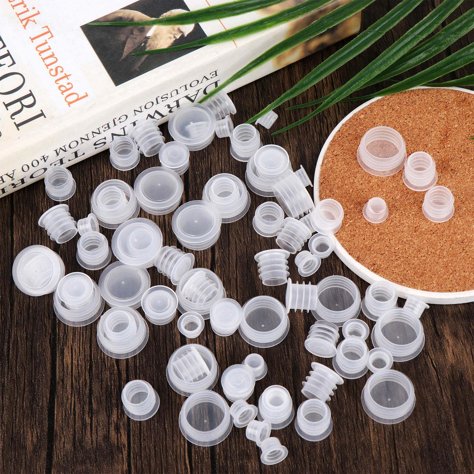 80 Pieces Salt and Pepper Shaker Stoppers 3/4 Inch 1/2 Inch 3/5 Inch and 7/16 seasoning jar salt shaker spices bottle salt pepper shakers