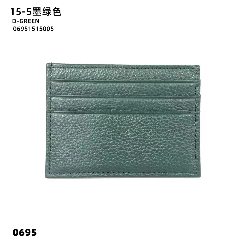 Personalized Genuine Leather Card Holder – Custom Initial Slim Wallet & Monogrammed Name Case