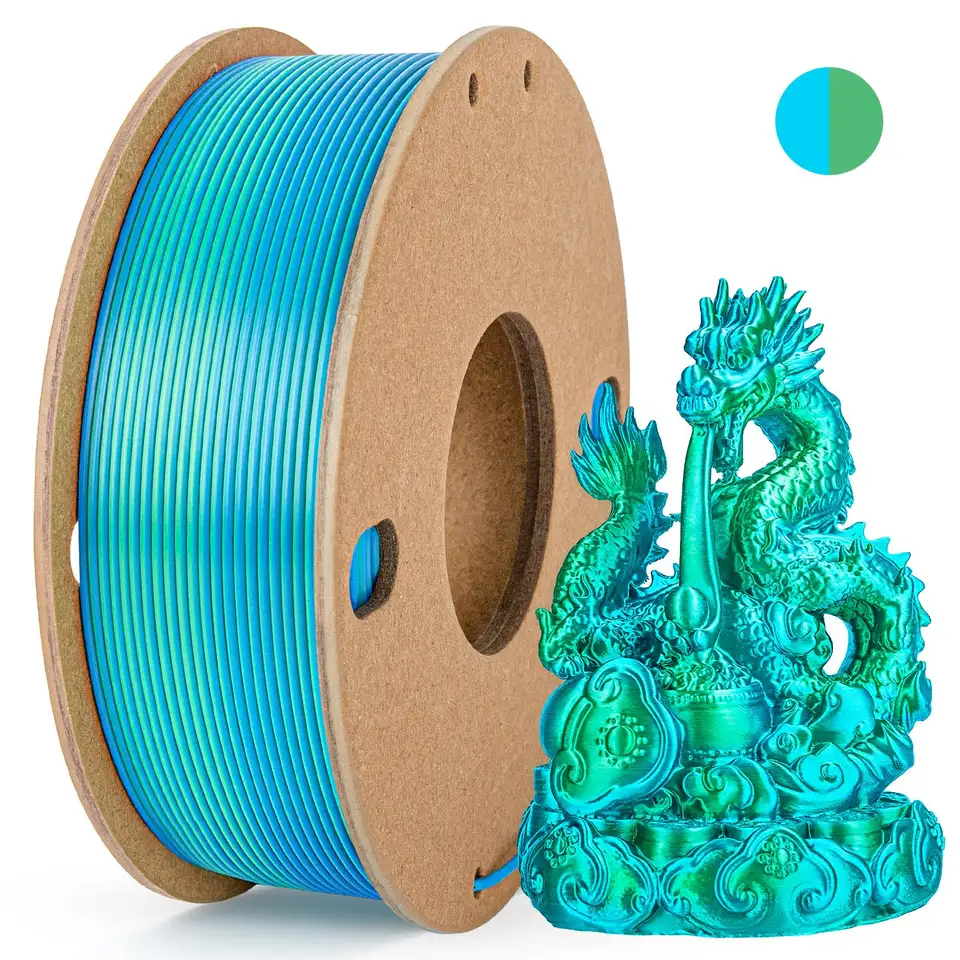 Three Color PLA Silk Filament 250g per Roll Net Weight, Suitable for FDM 3D Printers, 1.75mm Silk PLA 3D Printing Material. image 8