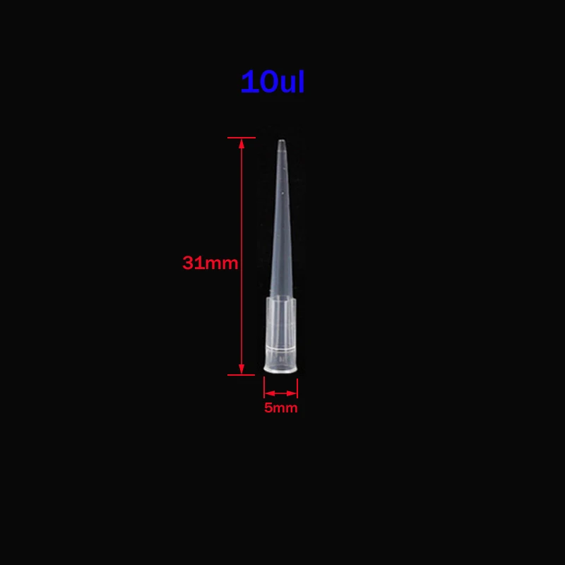 Laboratory Pipette Tips 10ul 200ul 1000ul 5ml 10ml Autoclavable Micropipettes Plastic Pipettes School Teaching Medical Supplies