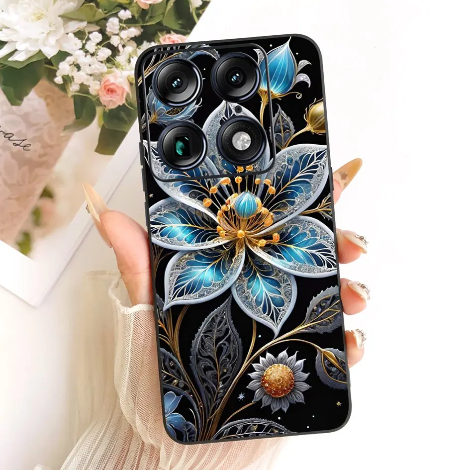 Floral Marble Soft Silicone Protective Case