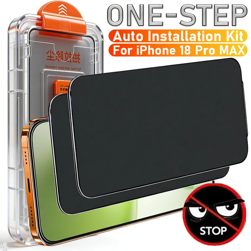 Premium Privacy Screen Protector with Auto Dust Removal and Installation Kit - Tempered Glass Film, Full Coverage