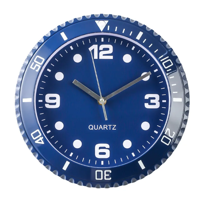 28CM Luxury Wall Clock Design Metal Art Large Digital Luminous Wall Rol Watches Clock House Living Room Decoration