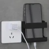 1pc-Space-Saving  Wall-Mounted Phone Charging Holder - No-Dril  Adhesive Bedside Organizer For Phones & Remote Controls 1