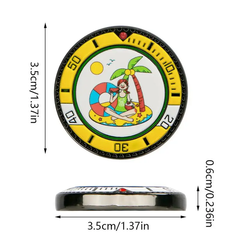 Hat Clip Ball Markers Golf Zinc Alloy Ball Marker With Hat Clip Design Putting Training Supplies Multifunctional Golf