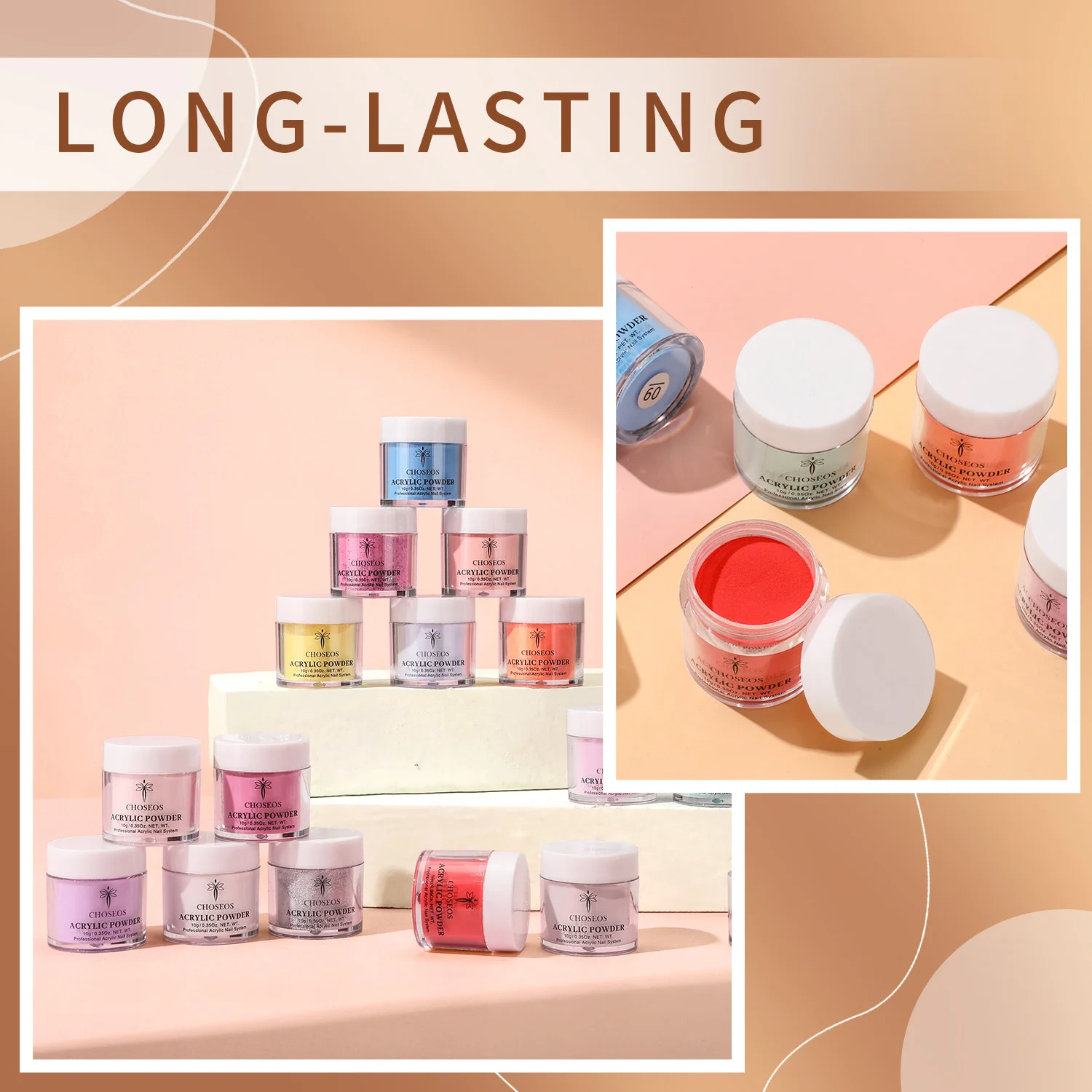 20 Color Acrylic Powder Set, Long-Lasting, Easy To Apply, Safe Nail Art For Beginners And Professionals 2