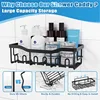 Bathroom Shelf Wall Mounted Corner Storage Shelves Shampoo Holder Cosmetic Rack Iron Shower Drain Basket Bathroom Organizer 3