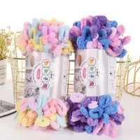100g/pc DIY Finger Circle Line Rainbow Color No Tool Needed Zero Foundation Exquisite Woven Throw Pillow Scarf Blanket Scarf 1
