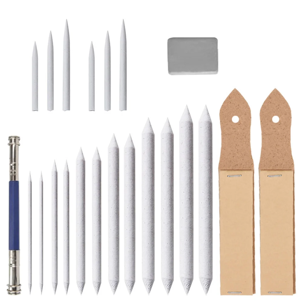 

Blender Pen and Paper Sketch Set Student Pencil Sharpeners Charcoal Pencils Sandpaper