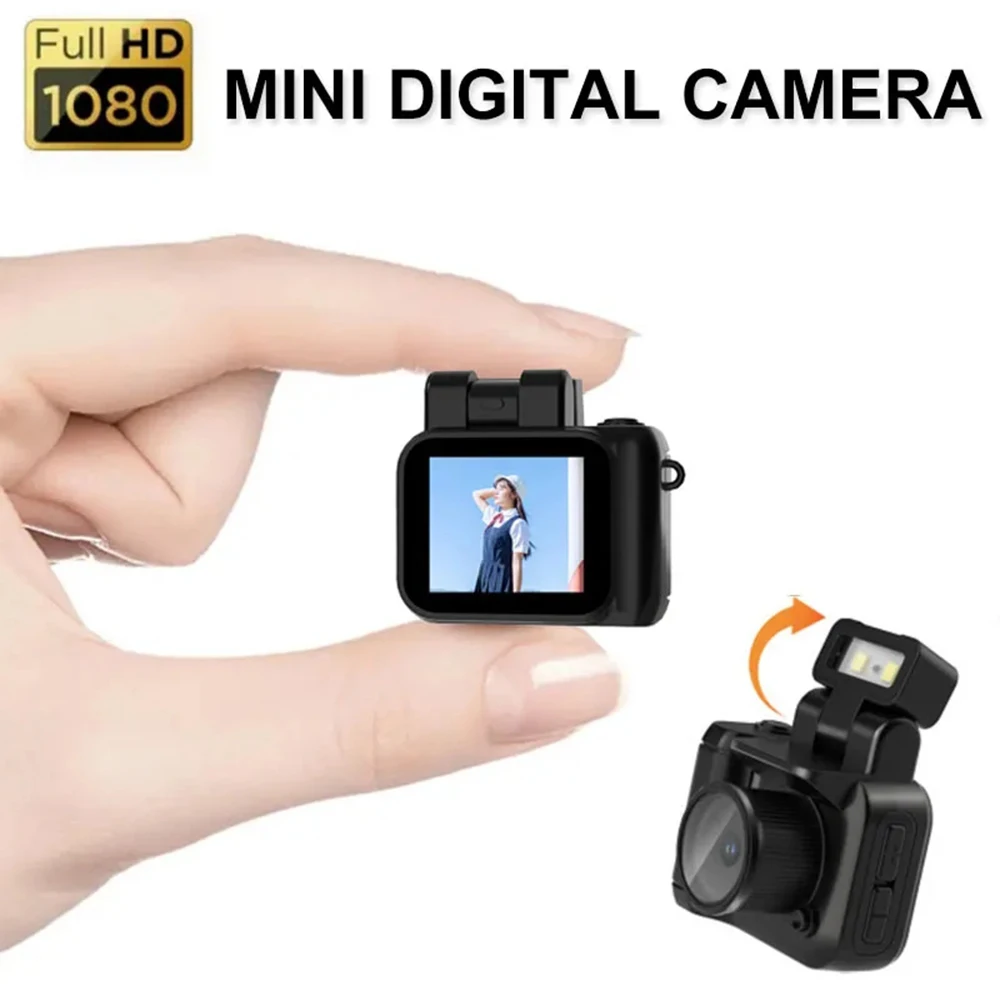 Portable Monoreflexes Style Mini Camera CMOS With Flash Lamp Battery Dock Video Recorder LCD Screen HD 1080P Small Camcorder