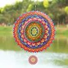 Wind Spinner Mandala Hanging Decor for Outdoor Yard and Garden Kinetic Sculpture Metal 3d Flower Chime Ramadan Patio Ornaments 1