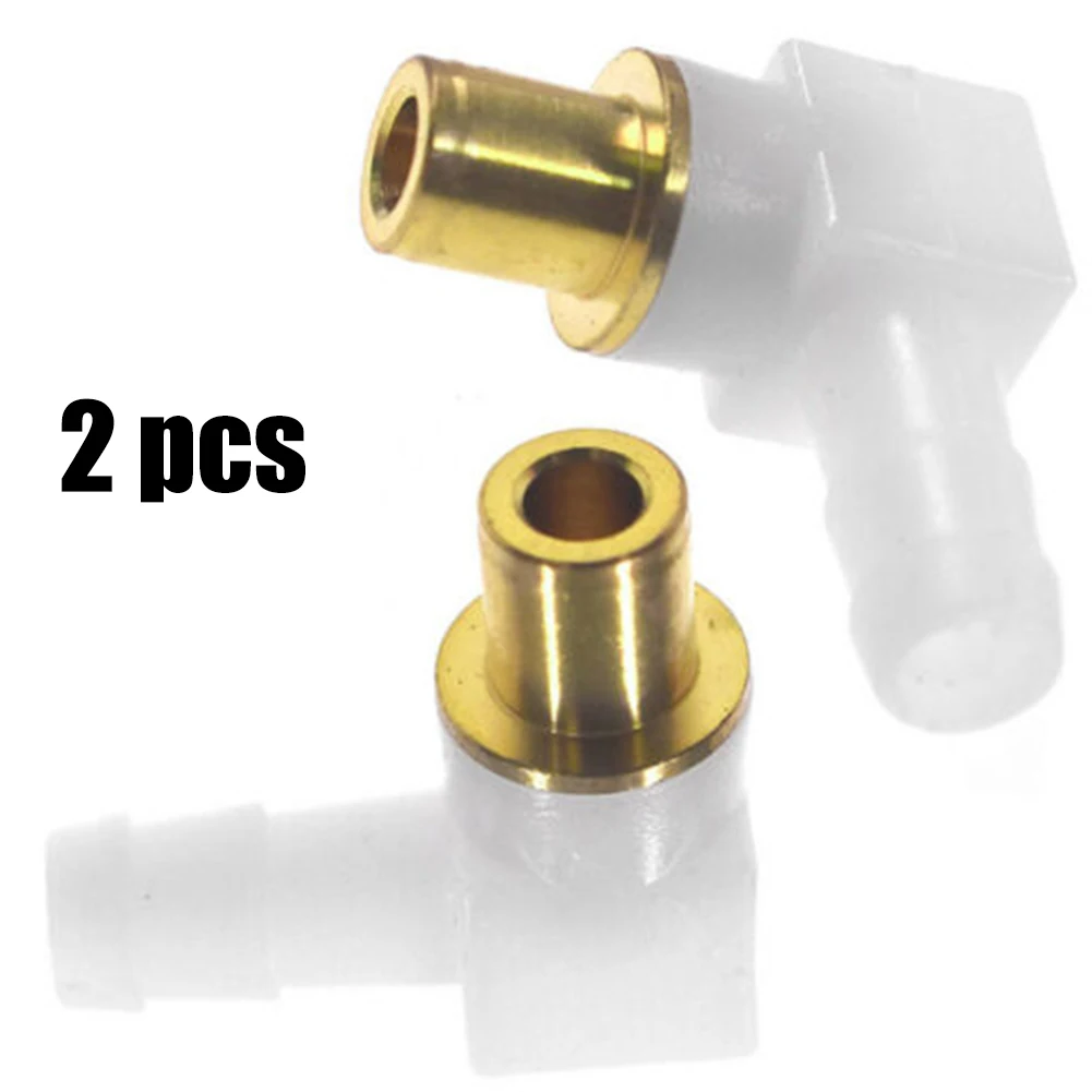 

2Pcs Fuel Hose Elbow Connector For 5/16" Carburetor Plastic Fuel Line Nipple For 1/4" Line Replacement Part 692317 493496 494451