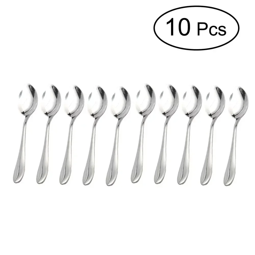 

Unique Bargains 4" Handle Stainless Steel Flatware Tea Coffee Spoons (10-pack)