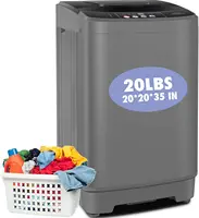 Portable Washing Machine, 20Lbs Capacity Full-Automatic Portable Washer Machine, 2.8Cu.ft Washer and Dryer Combo with Drain Pump 1
