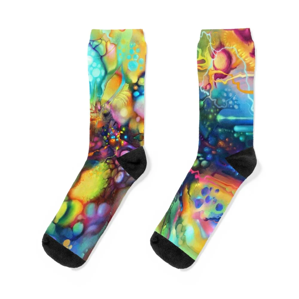 Post Mental Stains - Digital Painting Socks Stockings man soccer stockings designer socks Funny socks Men Socks Women's
