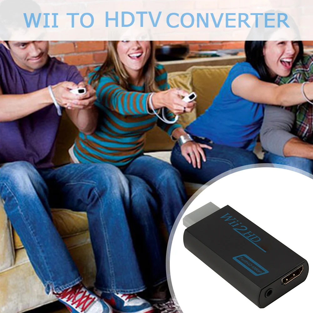 PC HDTV용 오디오 어댑터, WII to HDMI 호환 컨버터, HD 1080P Wii 2, 3.5mm