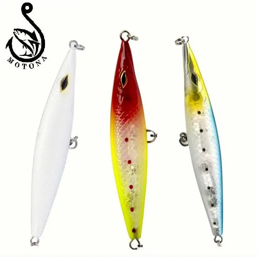 

MOTONA Floating Pencil Baits 90mm/110mm/130mm Stickbait Wobblers Topwater Asturi Lures for Seabass Bonitos WTD Fishing Lure