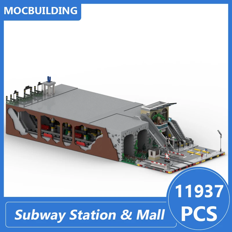 

Modular Subway Station and Mall Model Moc Building Blocks Diy Assemble Bricks City Architecture Educational Toys Gifts 11937PCS