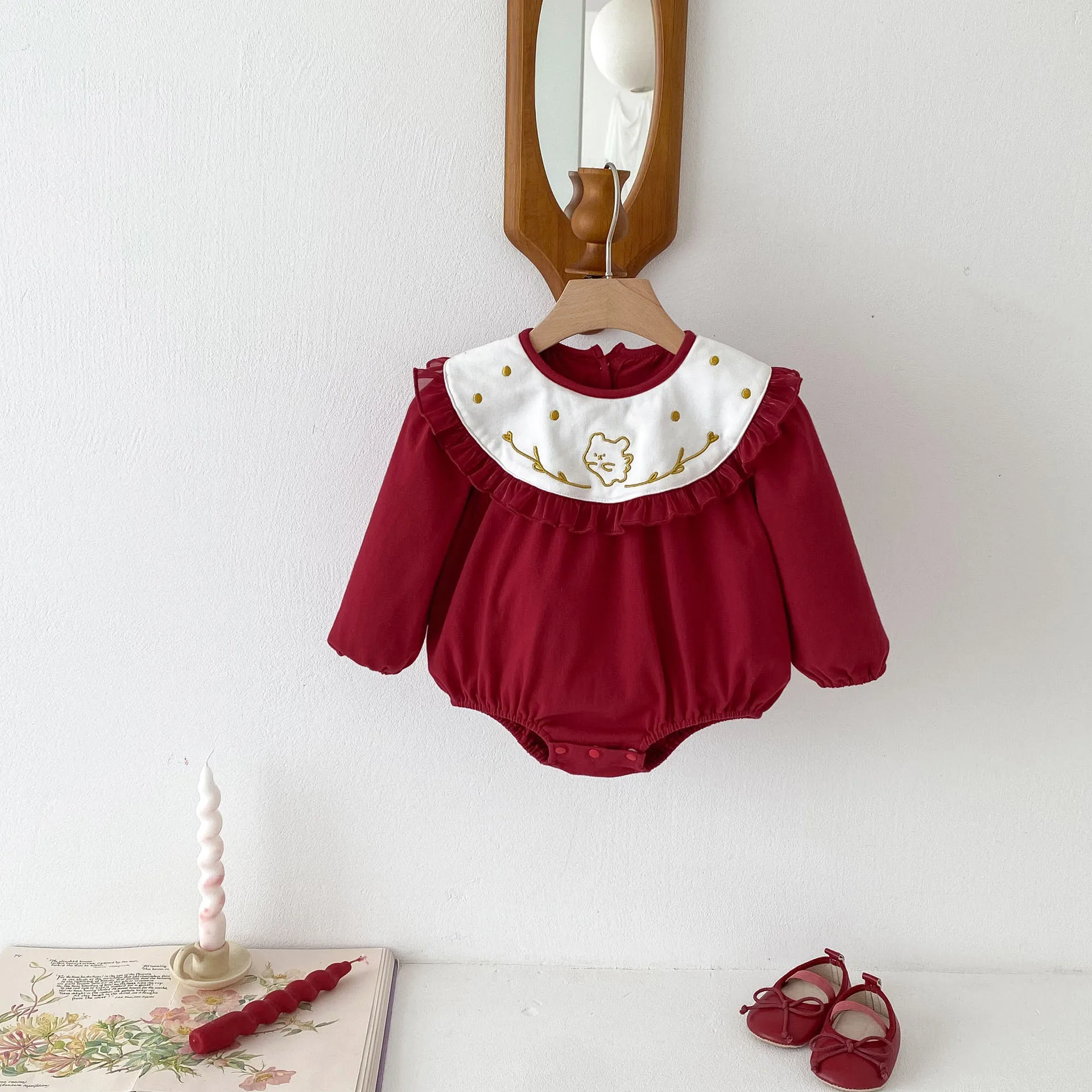 Nette Baby Kinder Strampler Herbst Geburtstag Party Neugeborene Mädchen Overall Hohe Qualität Bequeme Kleinkind Kleidung für Mädchen – Detail 5