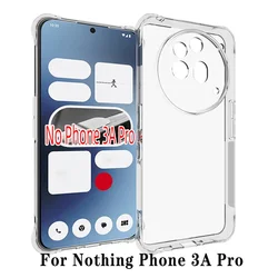 Transparent Airbag Soft Silicone Shockproof Case - TPU Bumper Cover for Nothing Phone 3A Pro (Clear)
