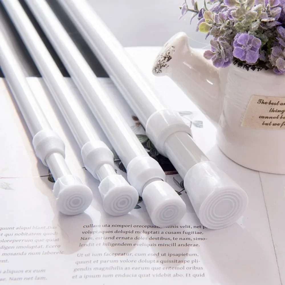 Curtain Rods Multi Purpose Spring Loaded Extendable Stick Telescopic Pole Durable Bathroom Product Hanger Household Adjustable