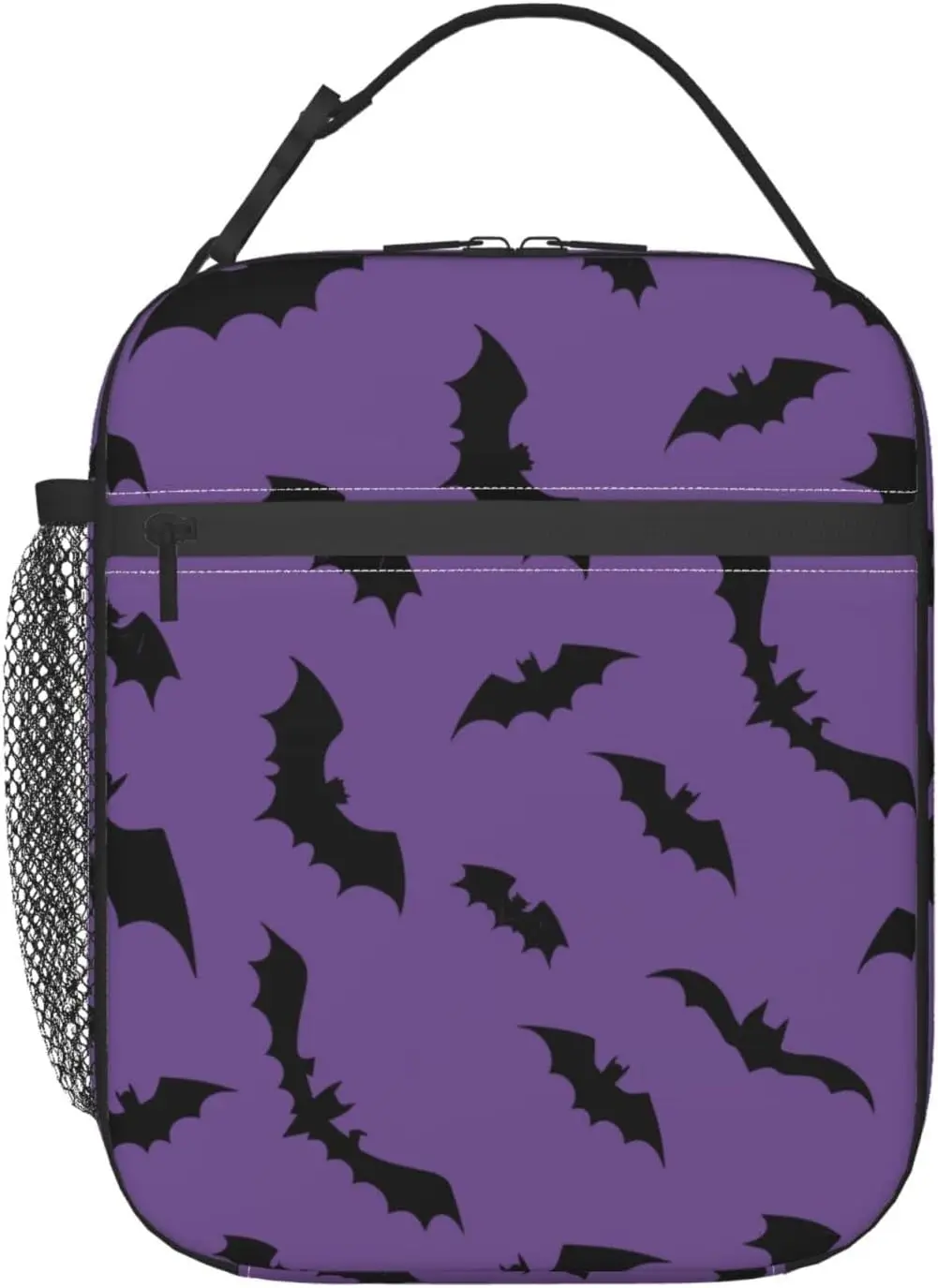 

Halloween Bat Outdoor Insulated Lunchbox Reusable Picnic Cooler Bag for Women Men Work Travel Office