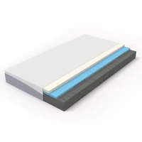 Уютный матрас из пеноматериала, высота средней твердости, 20 см, сертифицированный Oeko-TEX, серо-белый, двойная спальная куртка H3/H4, съемная — изображение 2