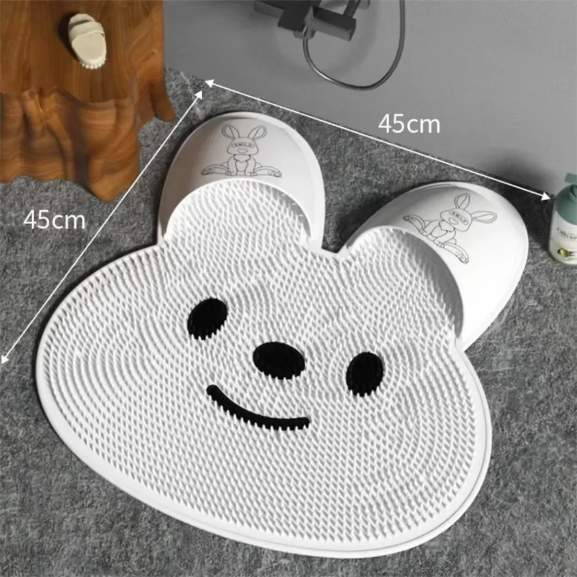 Exfoliating Silicone Non-Slip Bath and Shower Massage Mat