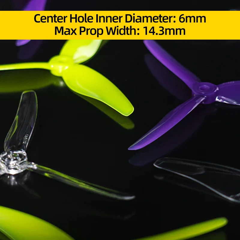 Gemfan 51433 프로펠러, RC FPV 프리스타일 레이싱 드론 쿼드콥터용, 5 인치 3 중 블레이드 CW/CCW PC 소품, 12 쌍, 20 쌍