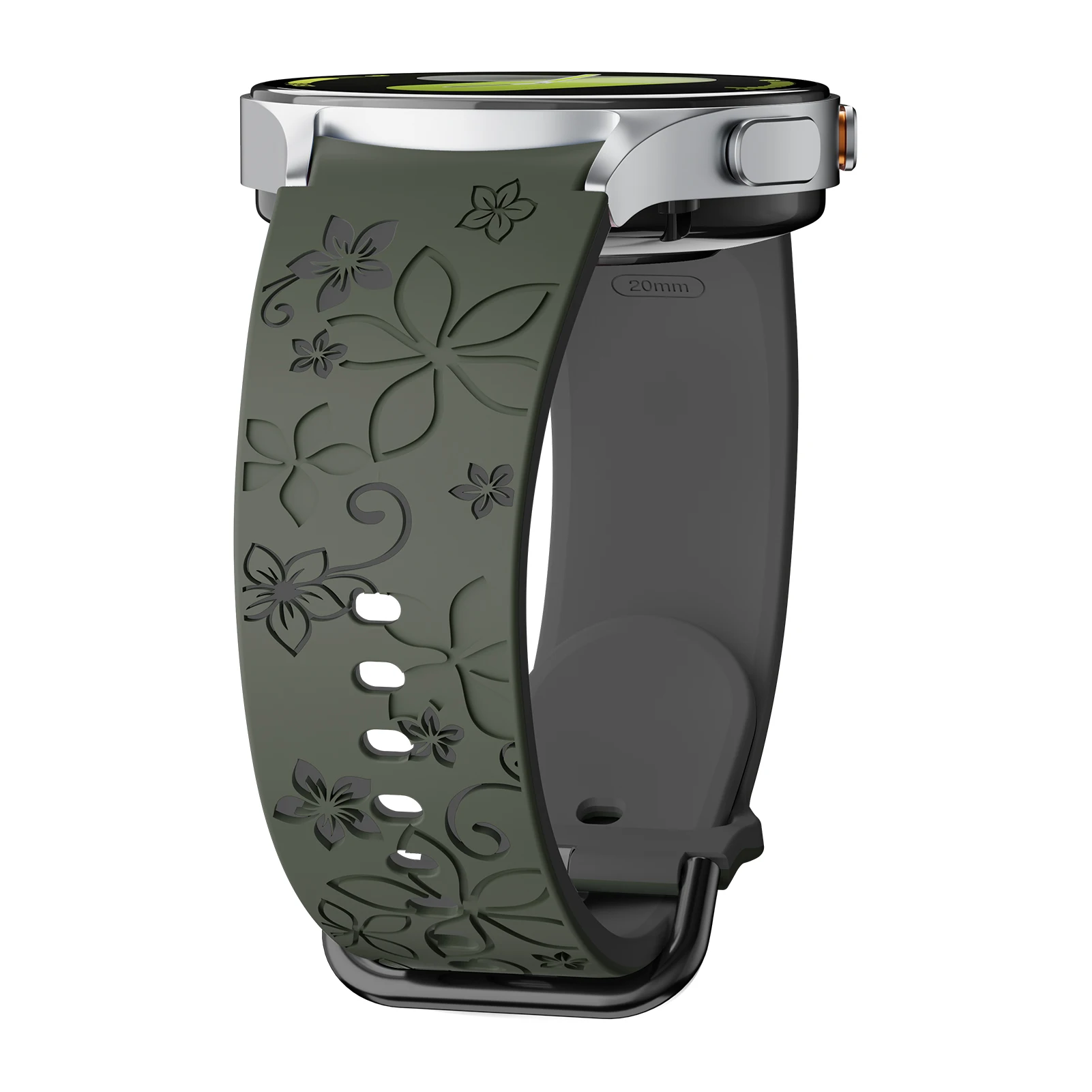 Premium Engraved Silicone Sport Strap - Universal Smartwatch Band, No Gaps Design