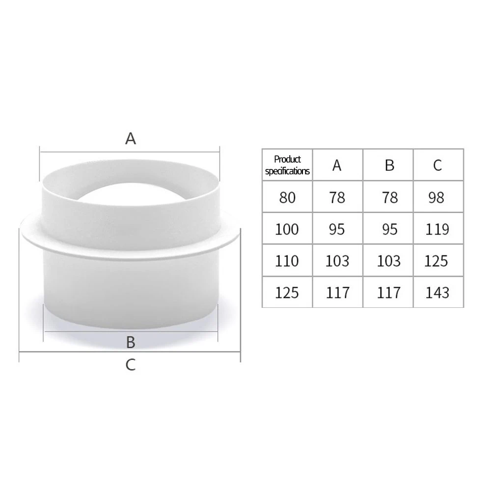 Sf8f58ca04f684806b6689b58562f21886 80-125mm Pipe Check Valve Pipe Draft Blocker PVC Air Duct Check Ventilation Check Valve Practical Home Improvement Hardware