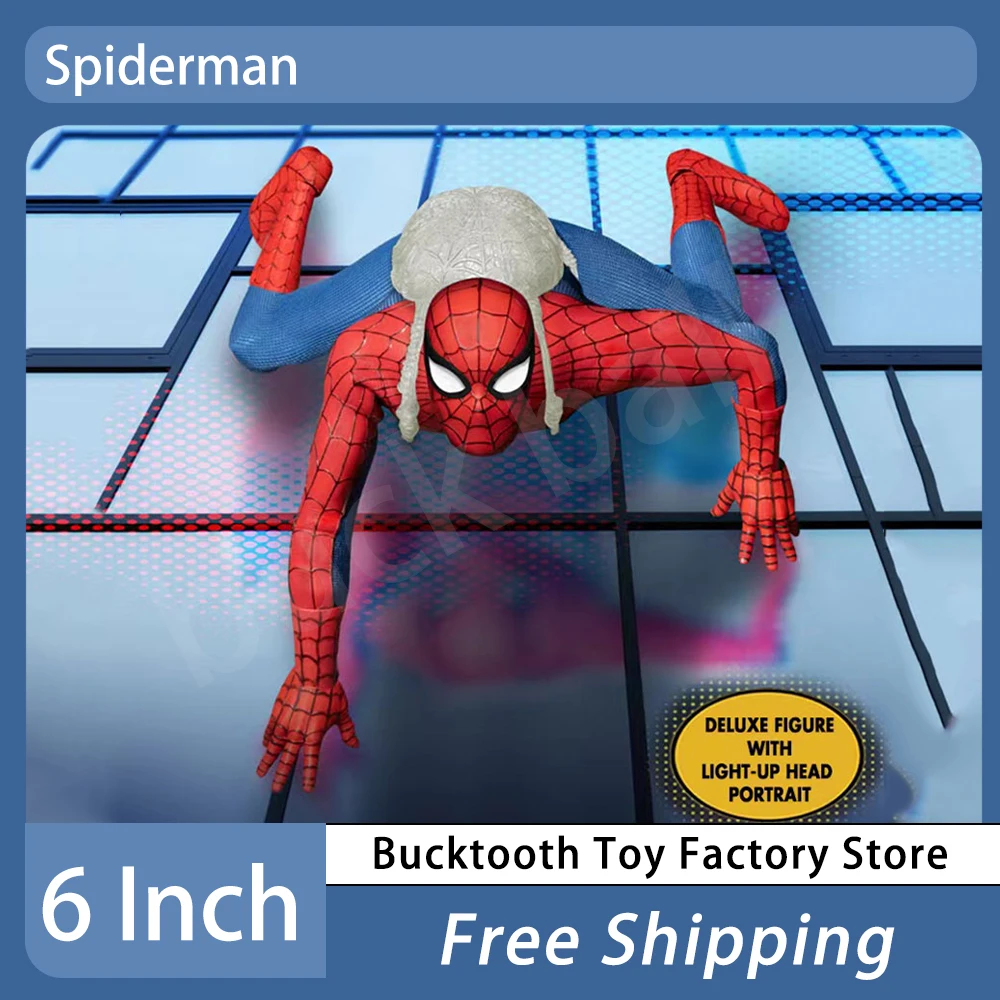 

Original Mezco One:12 The Amazing Spiderman Action Figure Spider Man Deluxe Edition 6 Inch Anime Figures Collection Gift Toy