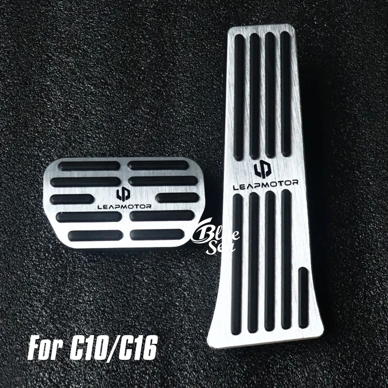 For Leapmotor T03 S01 C10 C16 C01 Pedals Cover Aluminum Automatic Brake Gas Accelerator Non-Slip Foot Pedal Pad Kit Accessories