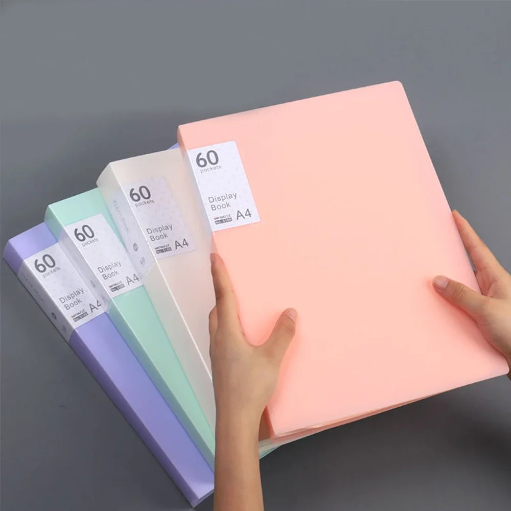 A4 두꺼운 폴더 20 페이지 정보 도서 대용량 DIY 파일 폴더 다기능 문서 주최자 데스크탑 스토리지