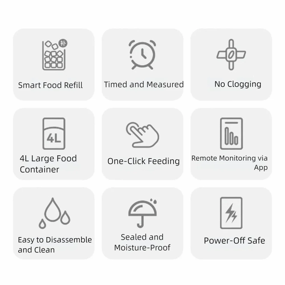 4L Capacity WIFI Smart Pet Feeder Timer Function Quantitative Feeding Intelligent Pet Food Dispenser USB Charge with App Control